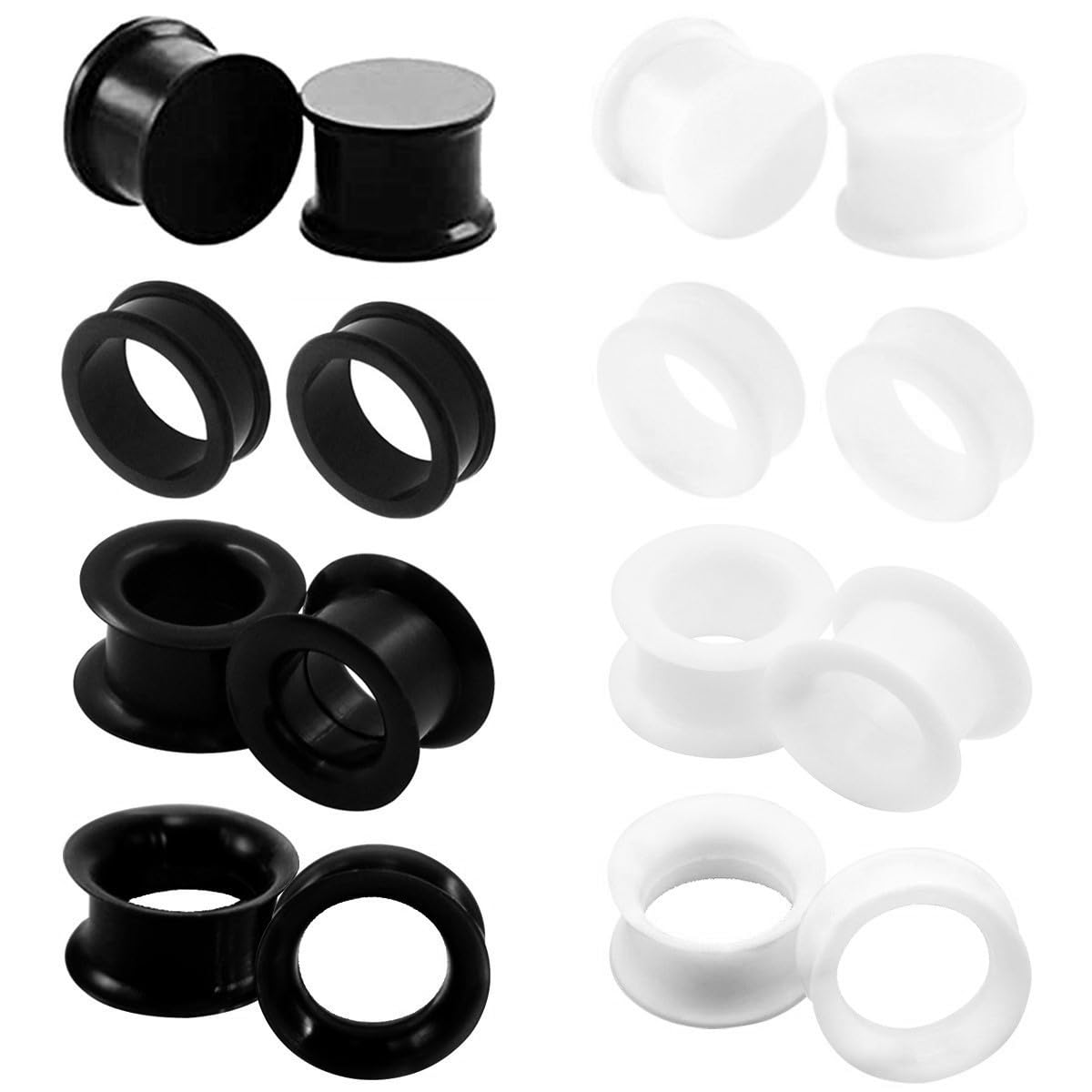 Body Jewelry Gauge Sizes - 2/16 шт., гибкие силиконовые затычки для