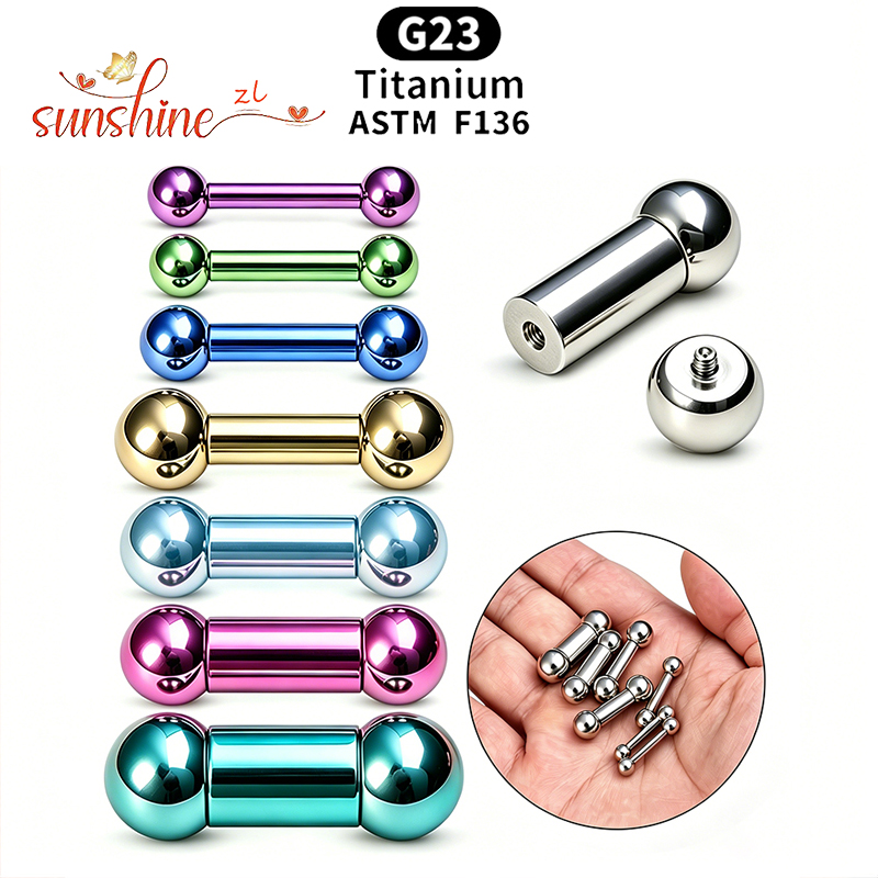 Body Jewelry Internally Threaded - Имплантационный титан ASTM F136, прямые штанги