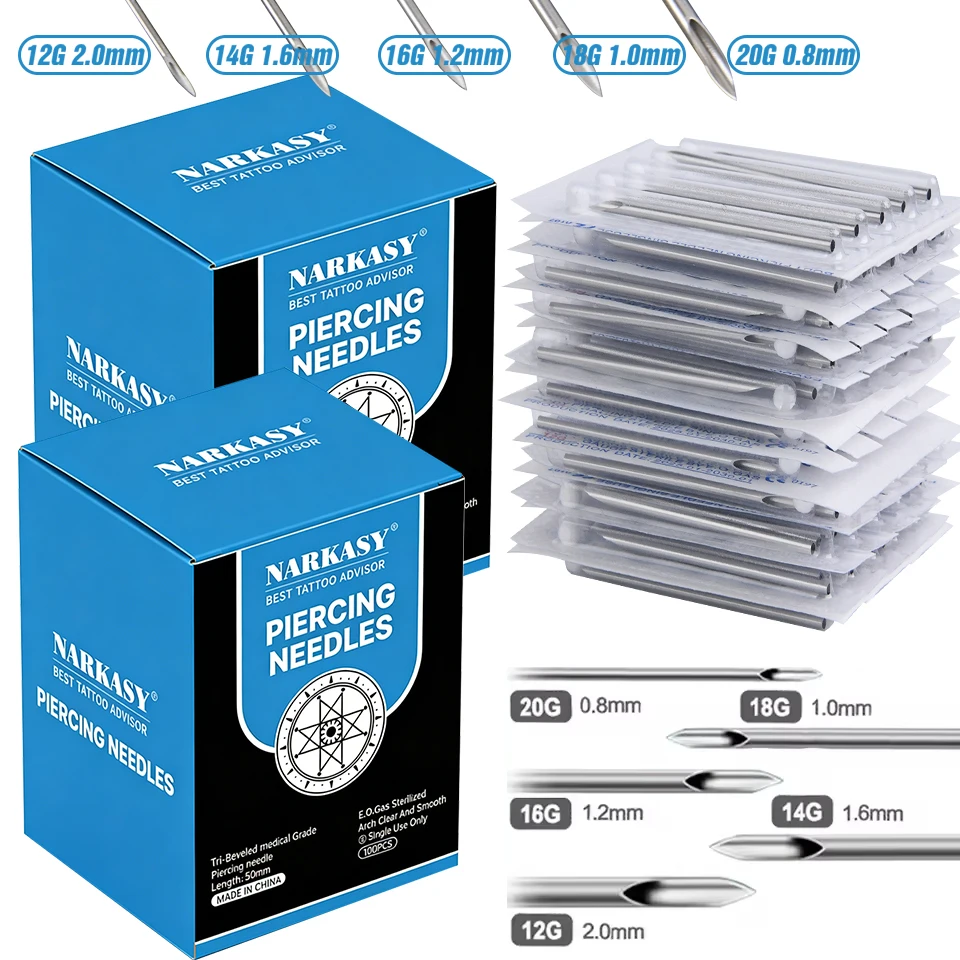Body Jewelry Kit - Набор для пирсинга Narkasy (200/100/50/20 шт.):