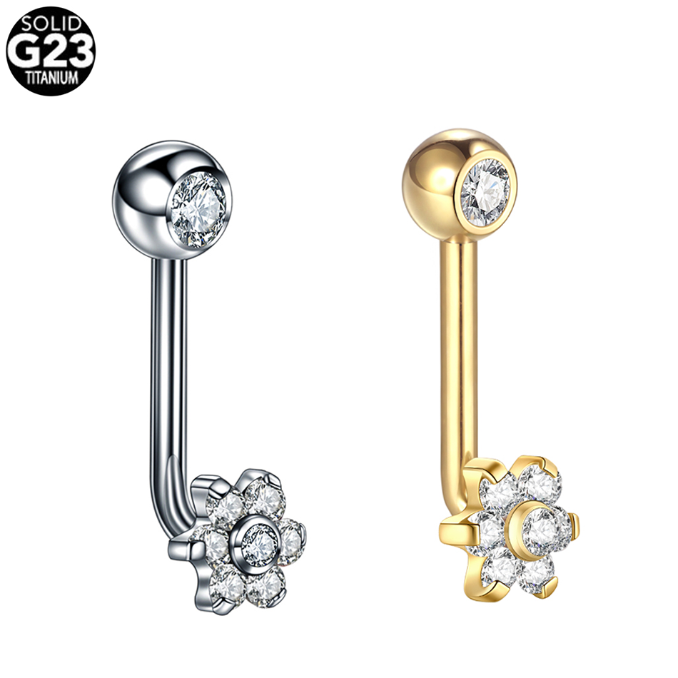 Body Jewelry Vch - 1 шт. 14 г титановый цветок
