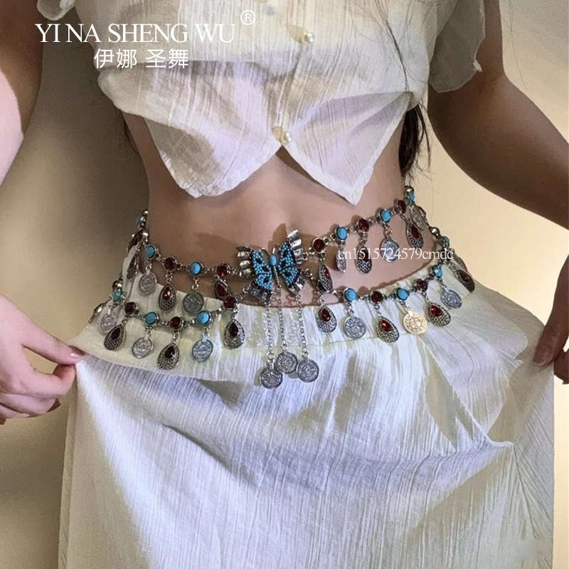 Body Jewelry Indian - Винтажные монеты из сплава, длинные поясные