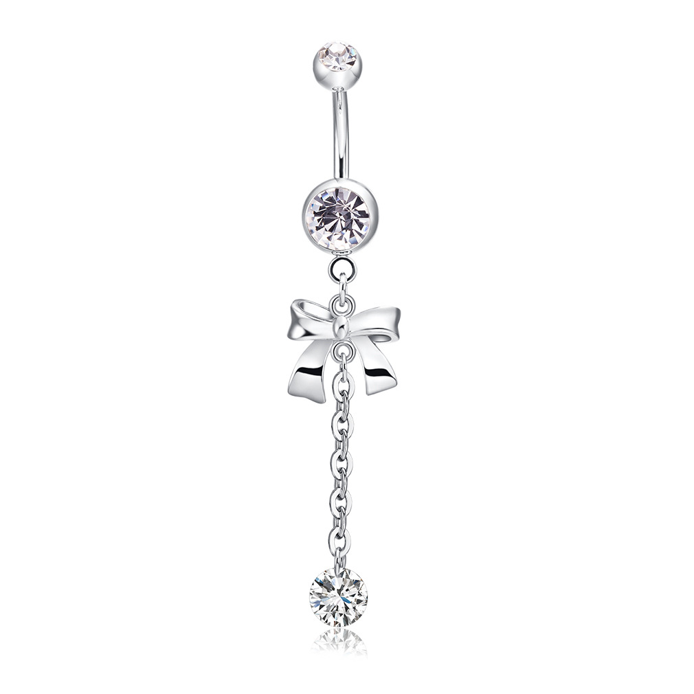Body Jewelry Internally Threaded - Пупок из серебра 925 пробы, прозрачный