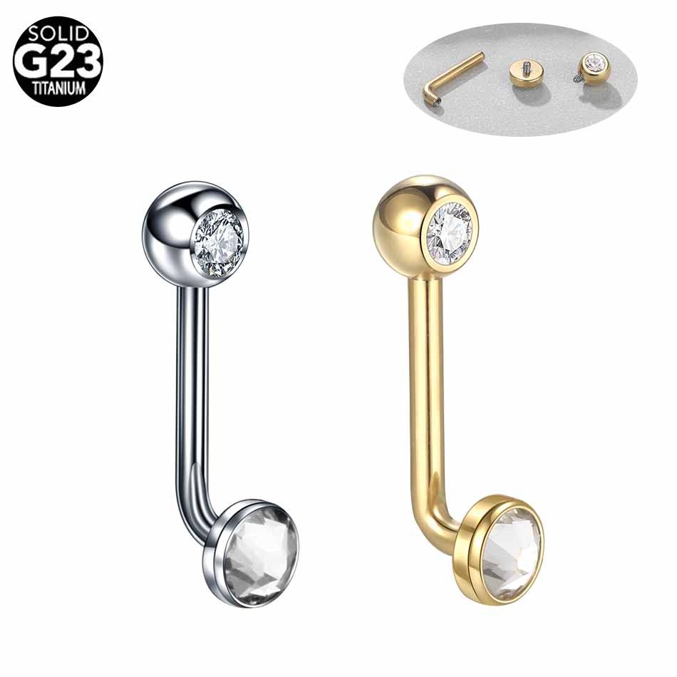 Body Jewelry Vch - 1 шт. G23 титан Кристина вертикальный