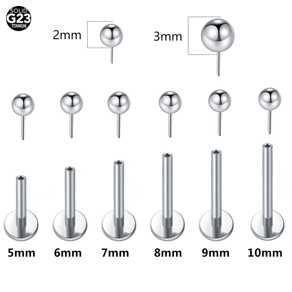 Body Jewelry Threadless - 1/10 шт., титановые шарики-вкладыши, пирсинг для