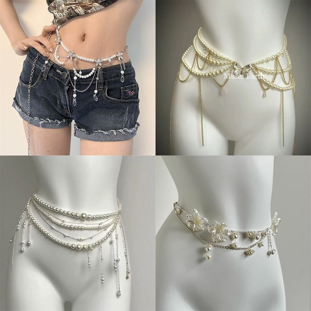 Body Jewelry Bulk - Модные элегантные жемчужные поясные цепочки, аксессуар