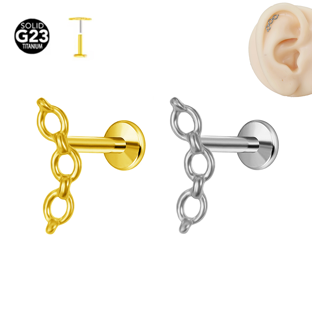 Body Jewelry Threadless - ASTM F-136 Титановый пирсинг для губной