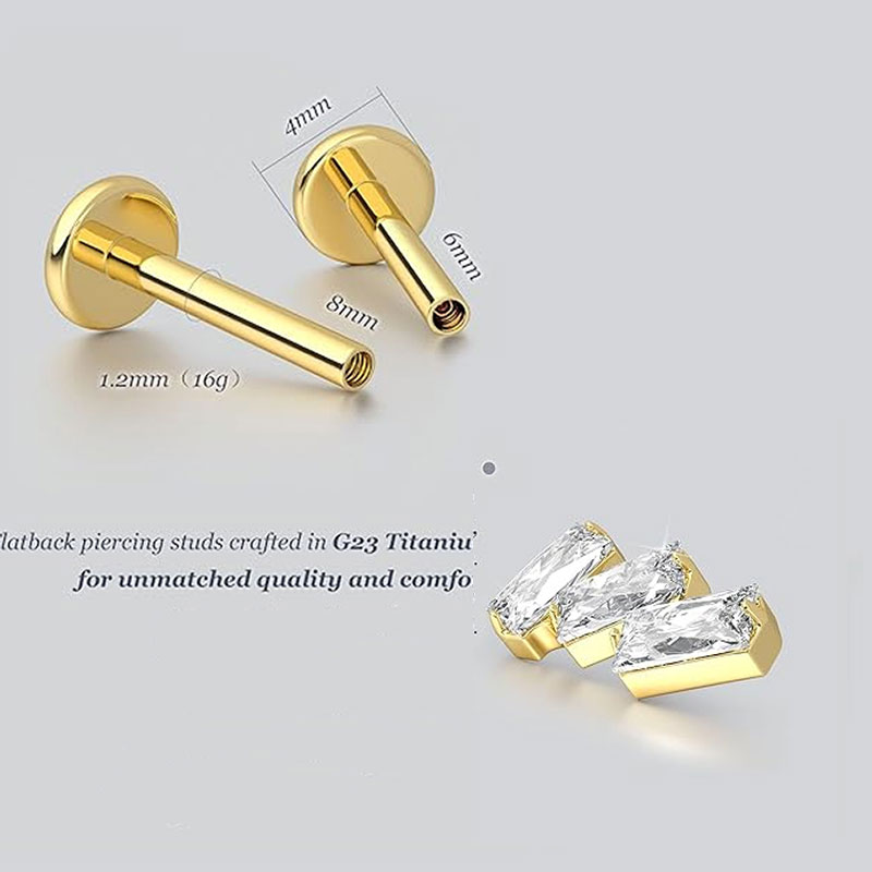 2 шт. F136 G23 титановые серьг – обзор и цена Body Jewelry Threadless