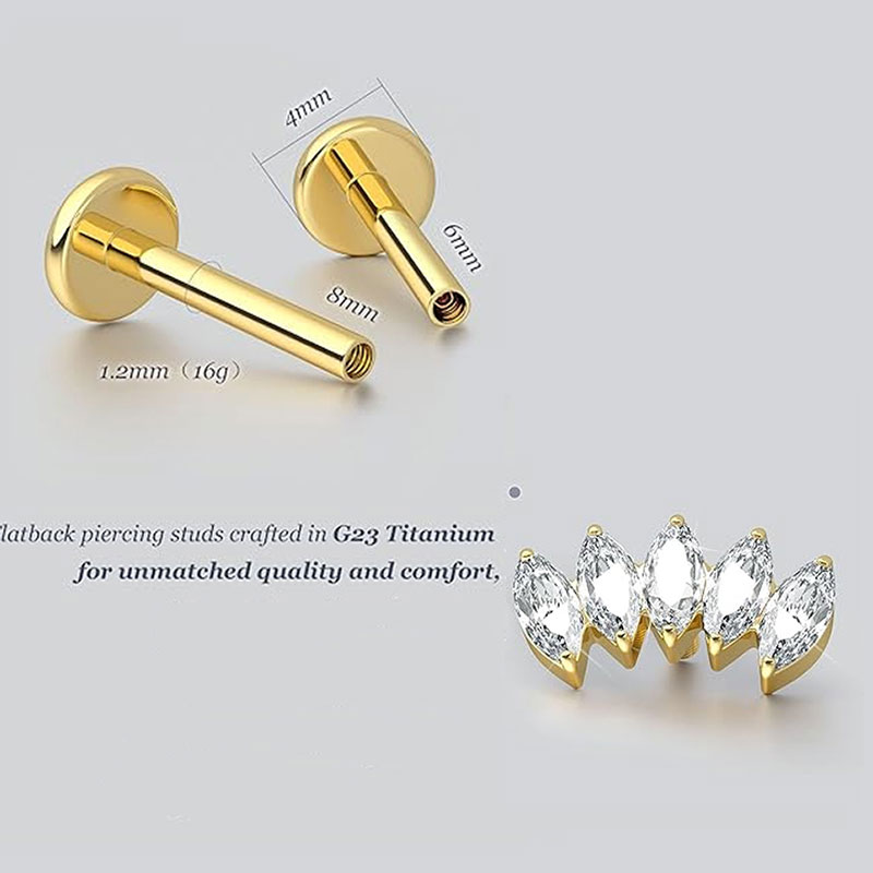 2 шт. F136 G23 титановые серьг – обзор и цена Body Jewelry Threadless