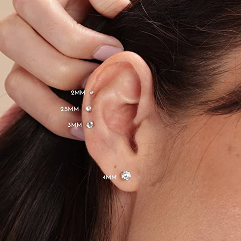 Серьги-гвоздики из гипоаллерге – обзор и цена Body Jewelry Threadless