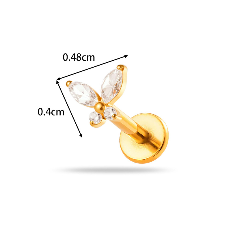 1 шт. титановая серьга-гвоздик – обзор и цена Body Jewelry Threadless