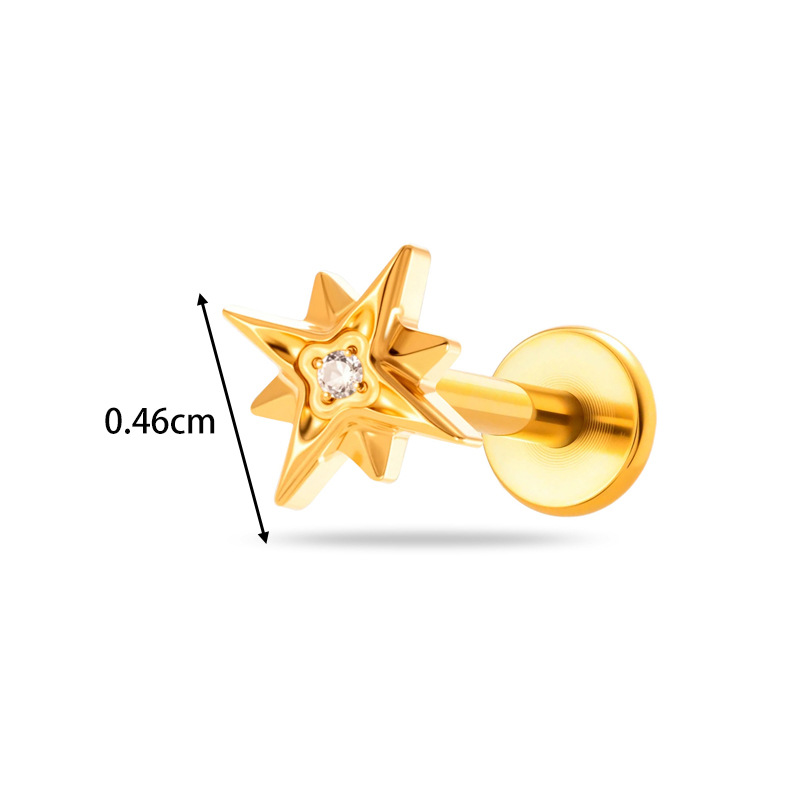 1 шт. титановая серьга-гвоздик – обзор и цена Body Jewelry Threadless