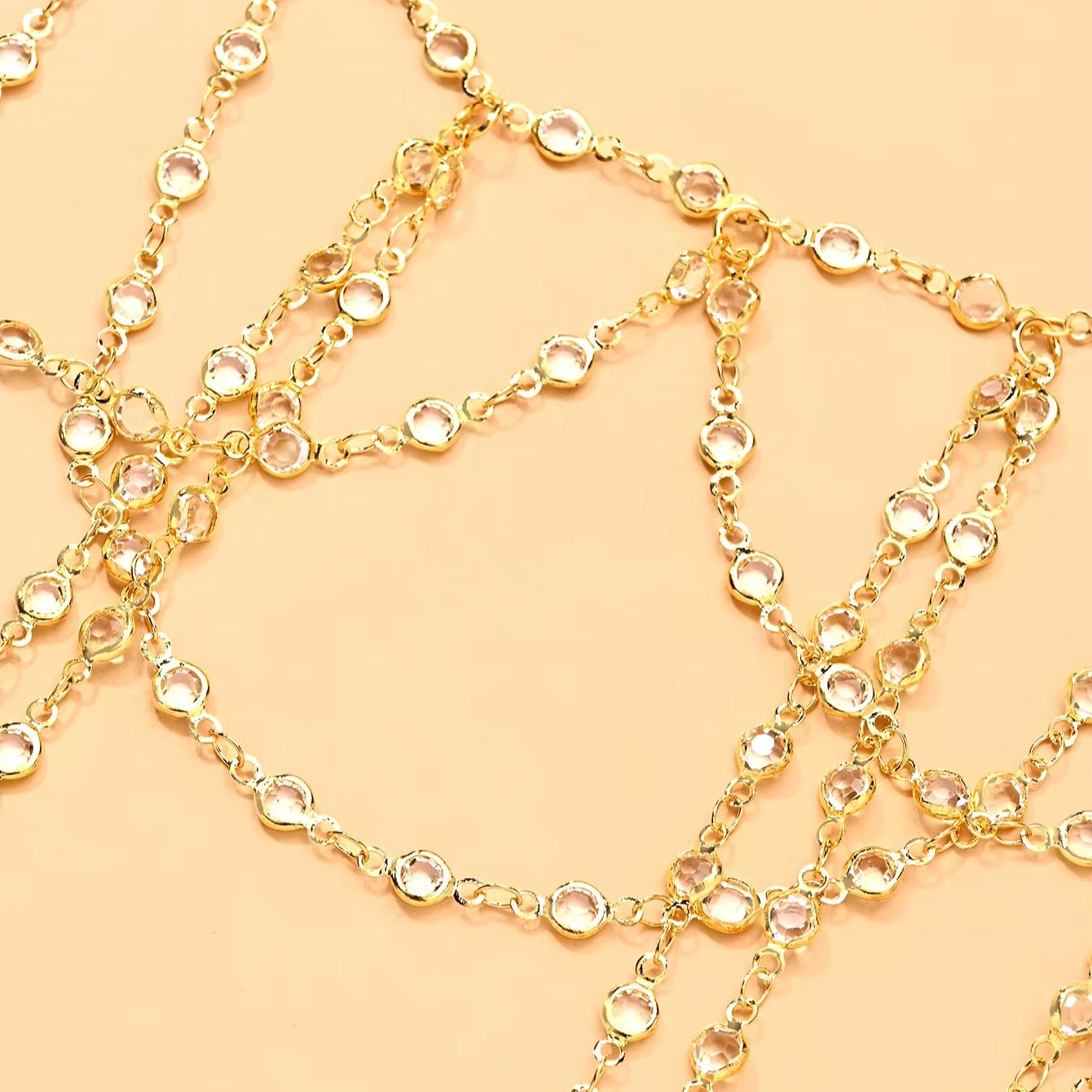 Позолоченная серебряная многос – обзор и цена Body Jewelry Rhinestone