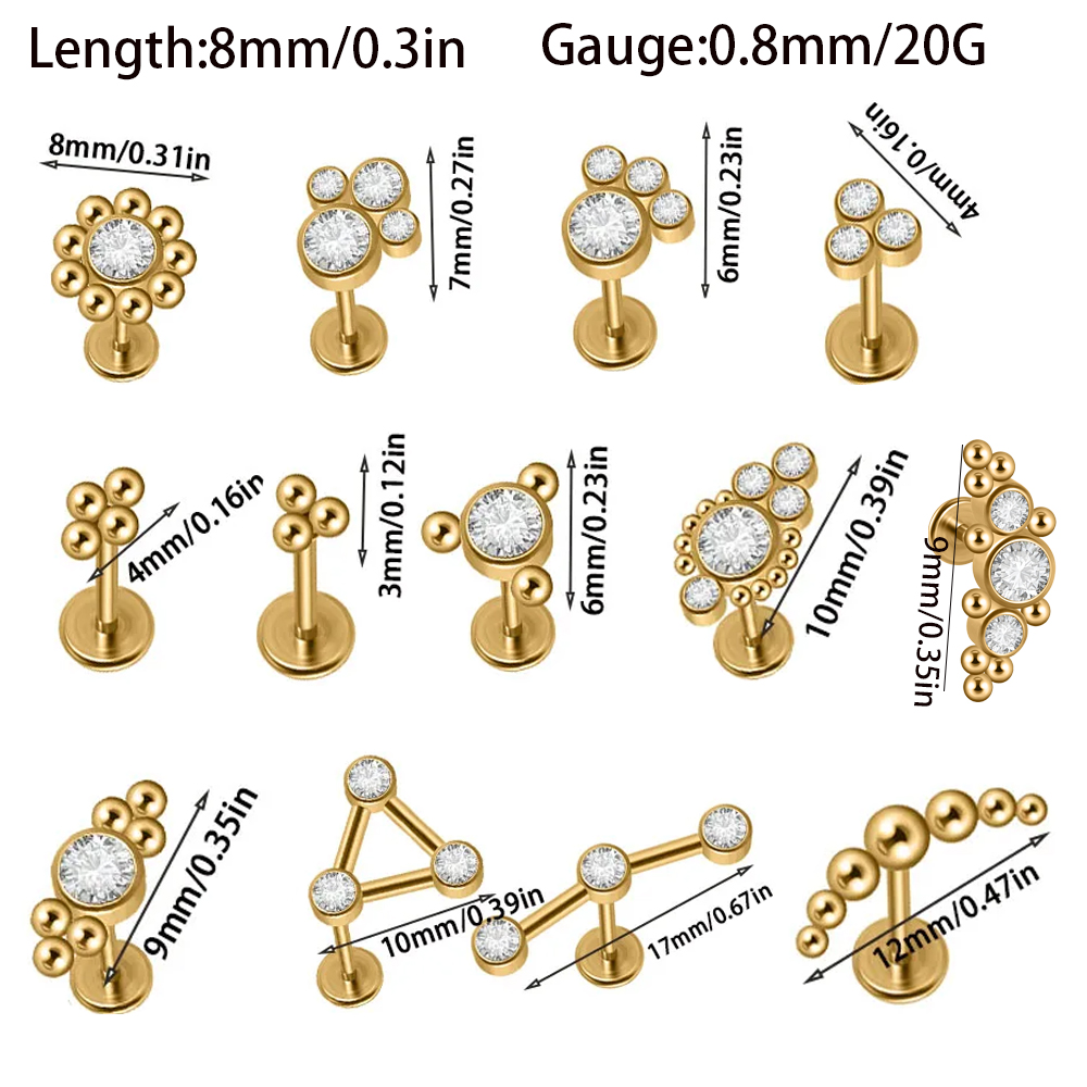 1 шт., позолоченное кольцо из  – обзор и цена Body Jewelry Threadless