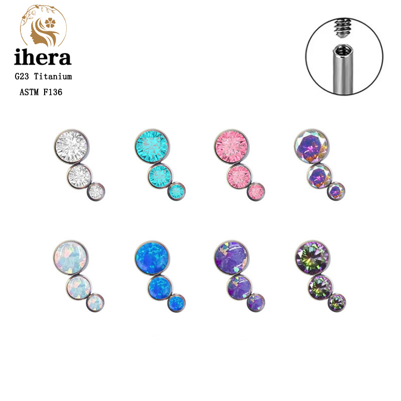 Серьги-гвоздики из титана G23  – обзор и цена Body Jewelry Internally Threaded
