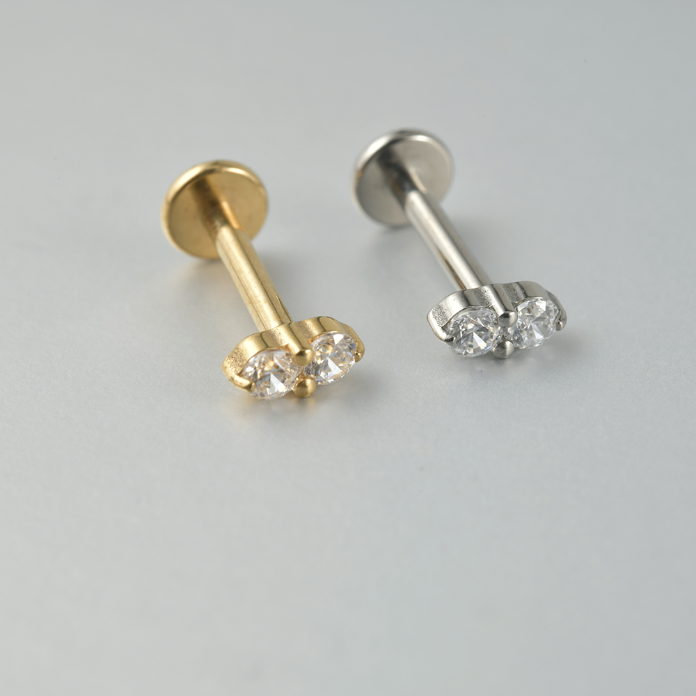 2-1 шт., титановые серьги-гвоз – обзор и цена Body Jewelry Threadless