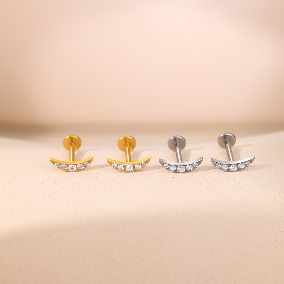 Серьги-гвоздики из титана и ци – обзор и цена Body Jewelry Internally Threaded