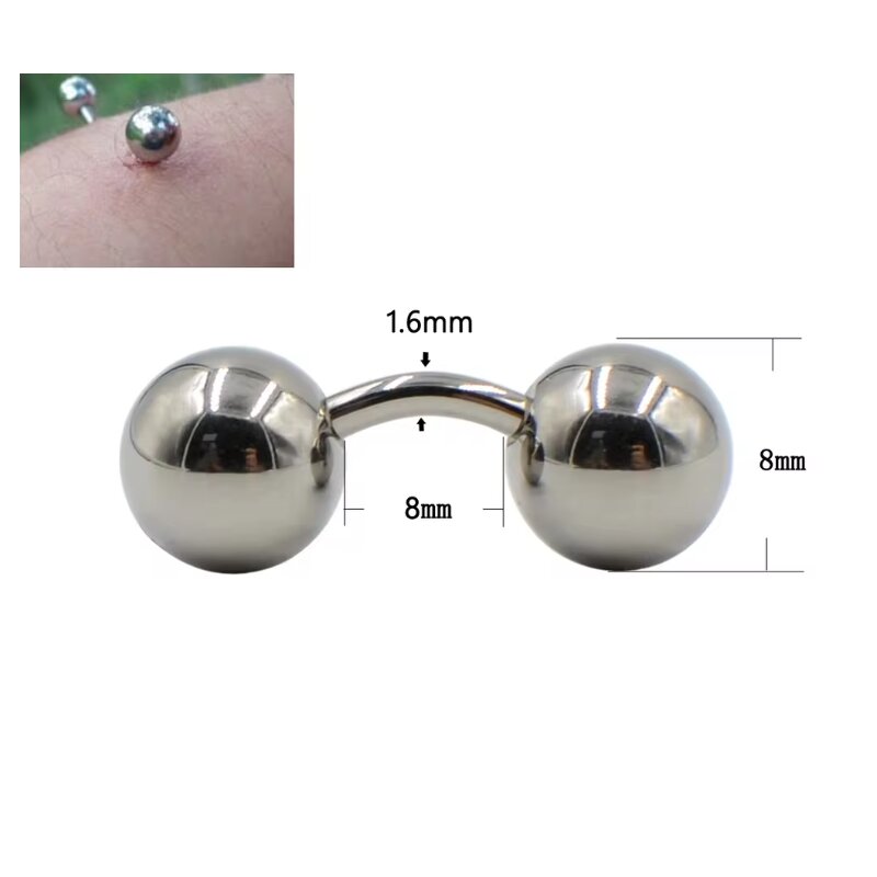 1 шт., большой шар, 316L, изог – обзор и цена Body Jewelry Vch