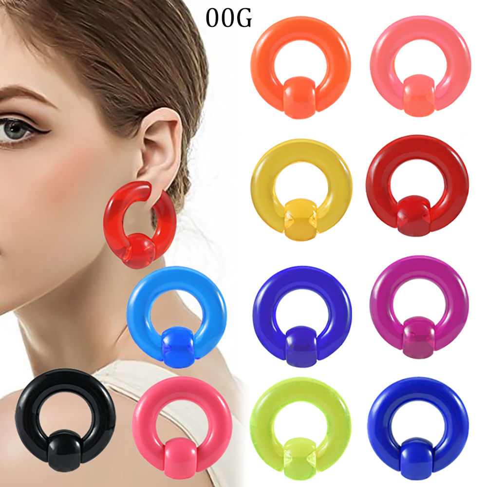 2/1 шт. красочные акриловые BC – обзор и цена Body Jewelry Gauge Sizes