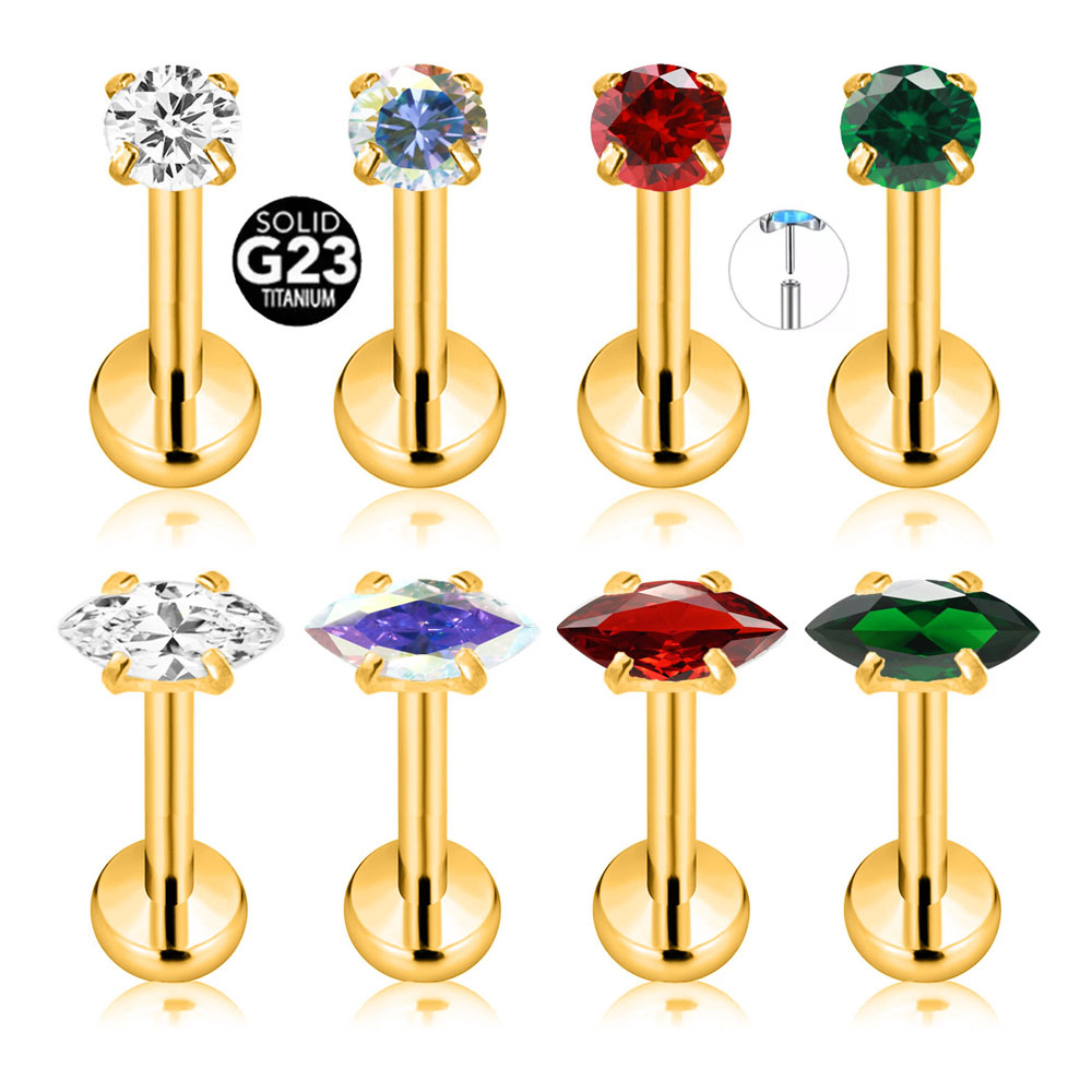 ASTM F136 G23 Титановая серьга – обзор и цена Body Jewelry Threadless