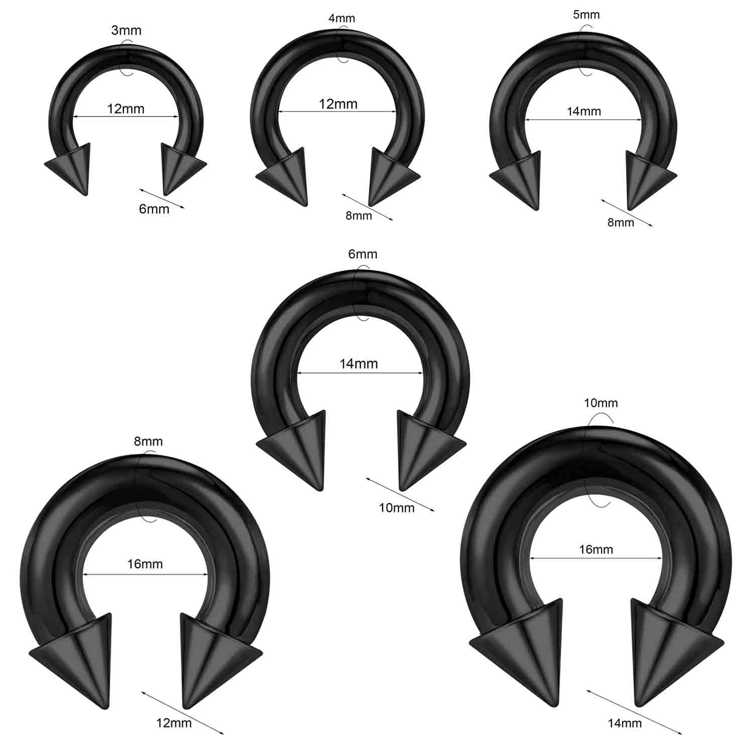 1/2 шт. Большой размер, хирург – обзор и цена Body Jewelry Gauge Sizes