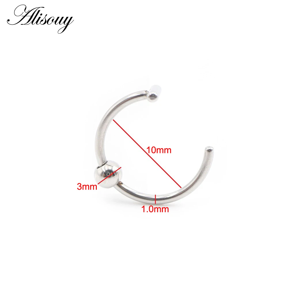 Цельное кольцо в носу из нержа – обзор и цена Body Jewelry Metal Types