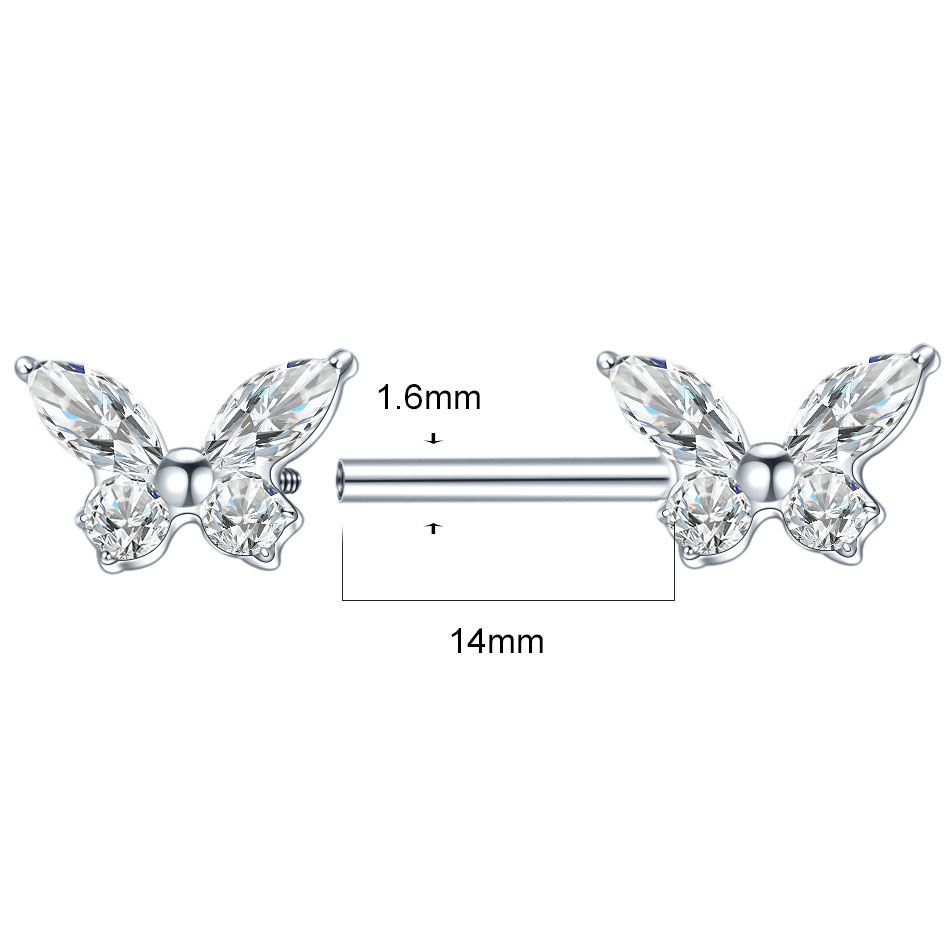1 шт. Титановый пирсинг для со – обзор и цена Body Jewelry Internally Threaded