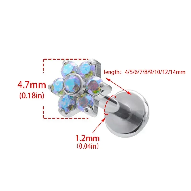 ASTM F136 Титановый пирсинг с  – обзор и цена Body Jewelry Internally Threaded