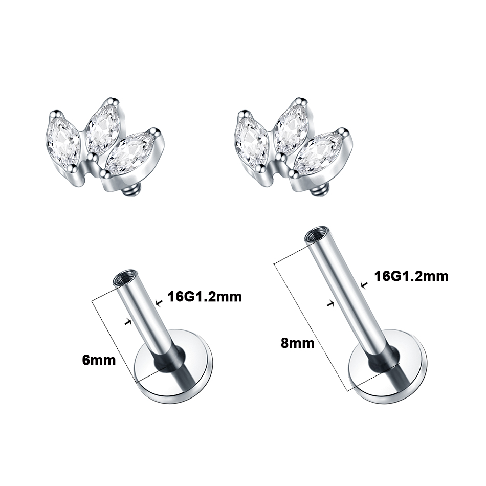 1 шт., титановые шпильки для п – обзор и цена Body Jewelry Internally Threaded
