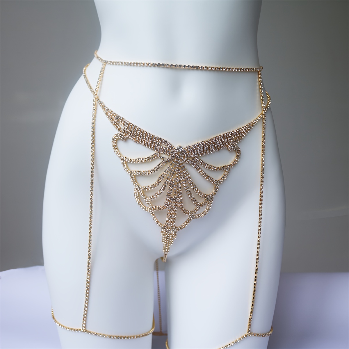 Многослойная Блестящая поясная – обзор и цена Body Jewelry Rhinestone
