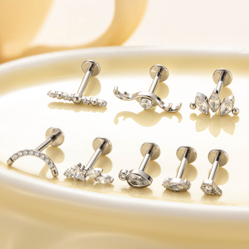 1 шт. титановый лабрет ASTM F1 – обзор и цена Body Jewelry Internally Threaded