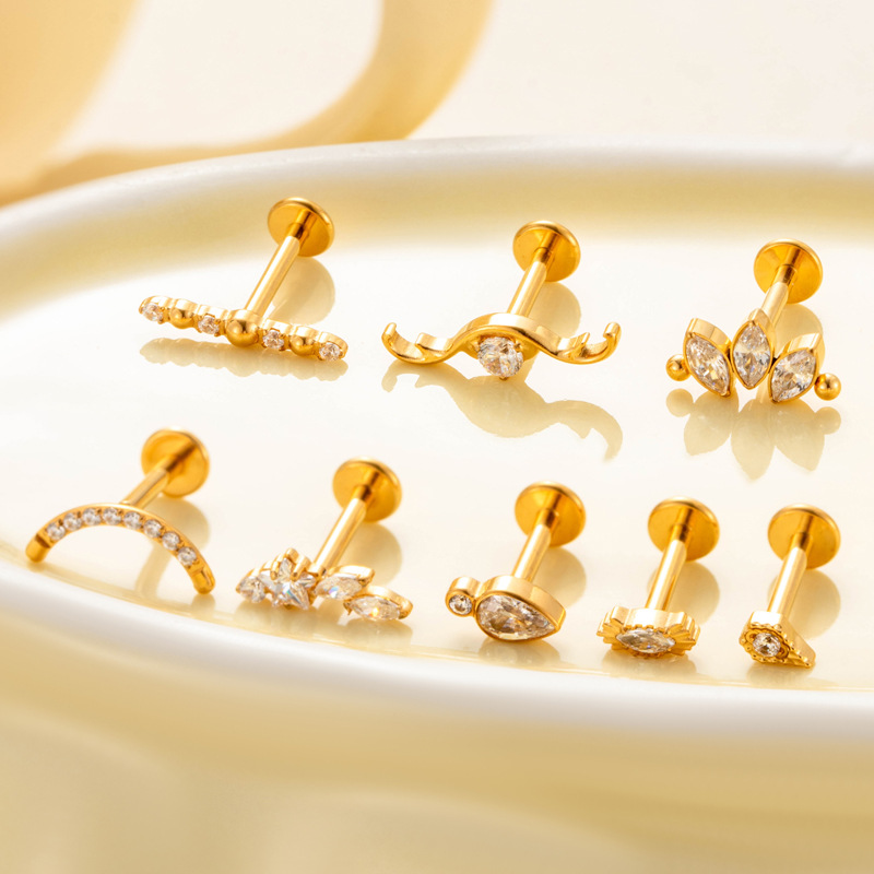 1 шт. титановый лабрет ASTM F1 – обзор и цена Body Jewelry Internally Threaded