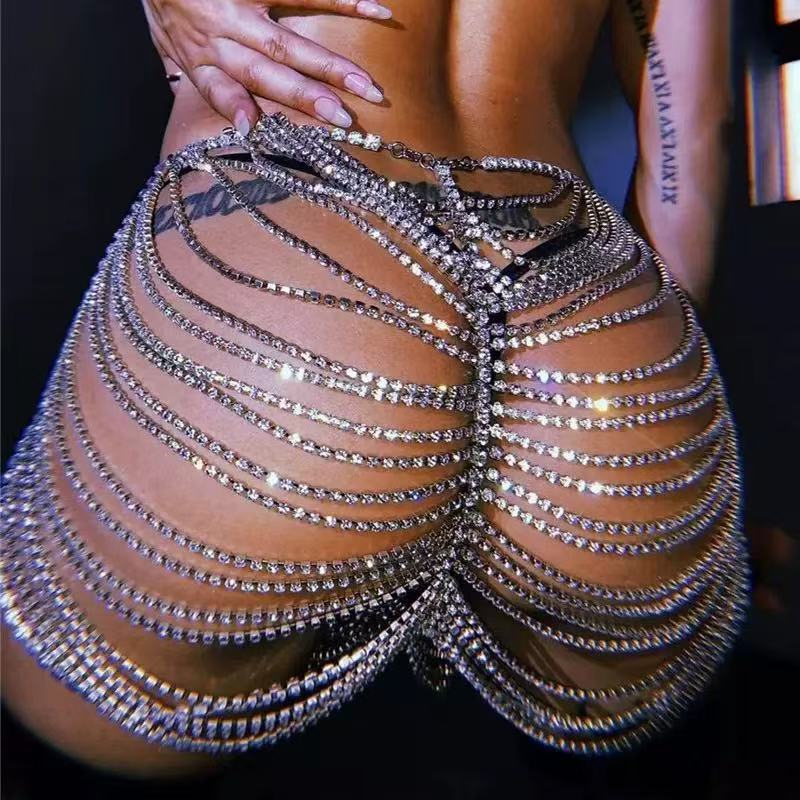 1 шт., сексуальная модная юбка – обзор и цена Body Jewelry Rhinestone